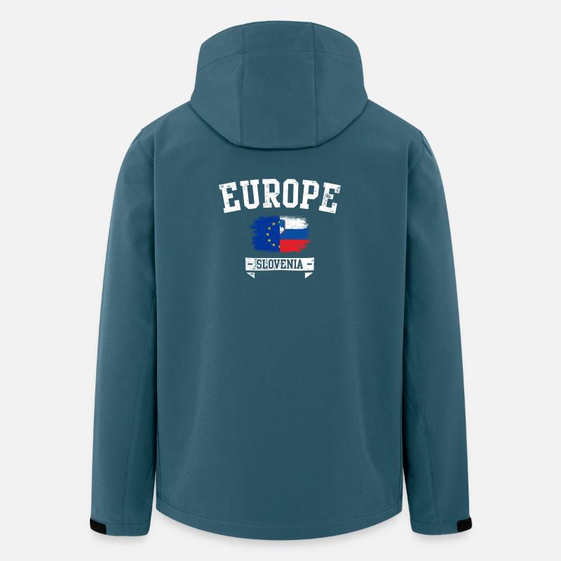 Europe Slovenia Flag Emblem - Men’s Recycled Softshell Jacket by Stanley/Stella - stargazer