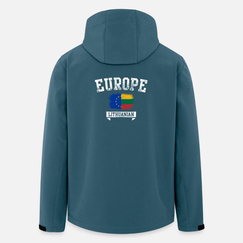 Europe Lithuania Brush Flag - Men’s Recycled Softshell Jacket by Stanley/Stella - stargazer