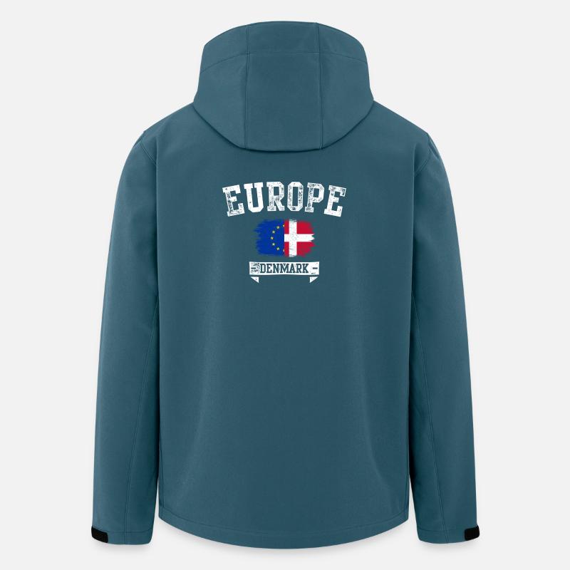 Europe Denmark Flag Mashup - Men’s Recycled Softshell Jacket by Stanley/Stella - stargazer