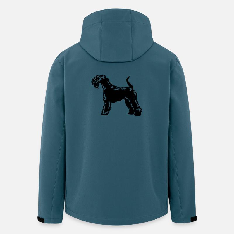 Kerry Blue Terrier - Recycelte Männer Softshell-Jacke von Stanley/Stella - Dunkles Petrol