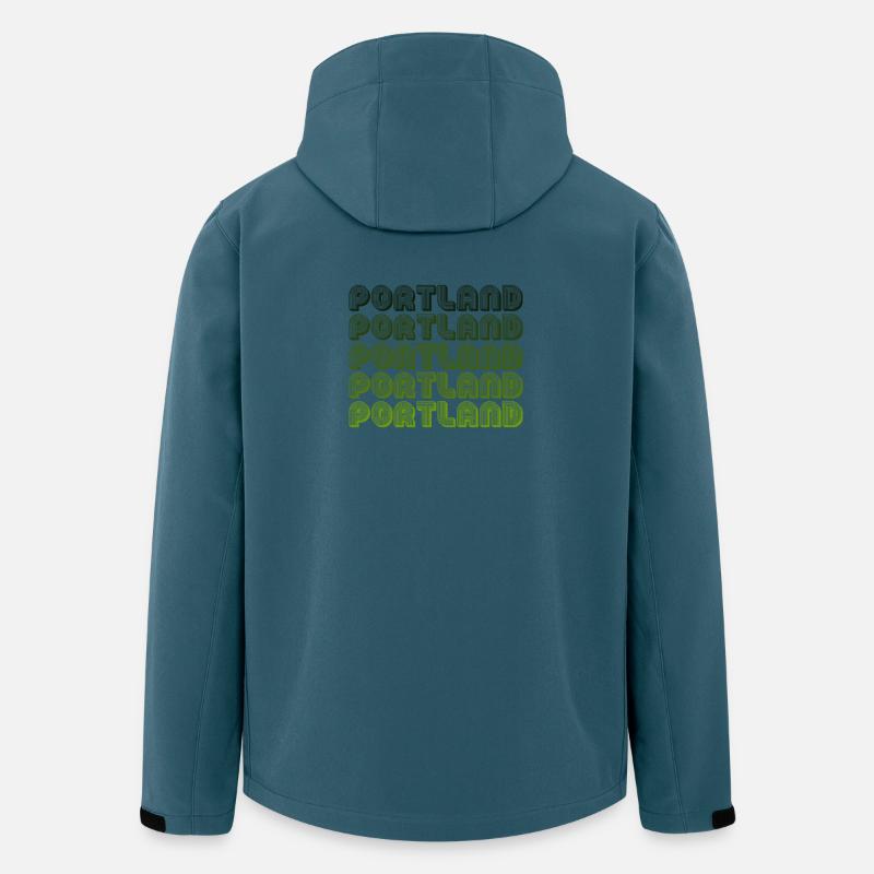 Portland Retro Gradient Pattern - Men’s Recycled Softshell Jacket by Stanley/Stella - stargazer
