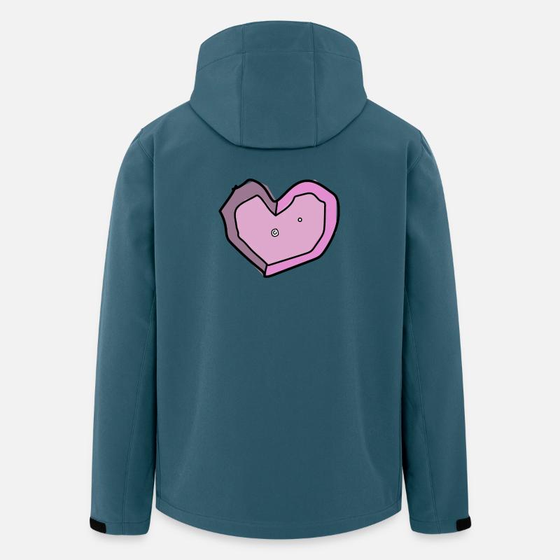 boulderliebe rosa - Recycelte Männer Softshell-Jacke von Stanley/Stella - Dunkles Petrol