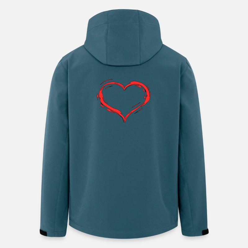 Herz - Recycelte Männer Softshell-Jacke von Stanley/Stella - Dunkles Petrol