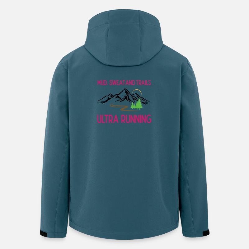 Ultra Running - Boue, sueur et sentiers - Veste softshell homme en polyester recyclé Stanley/Stella - bleu pétrole foncé