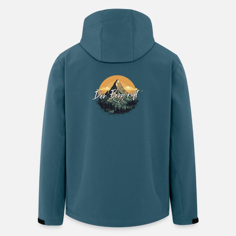 Der Berg ruft – Berglandschaft - Recycelte Männer Softshell-Jacke von Stanley/Stella - Dunkles Petrol