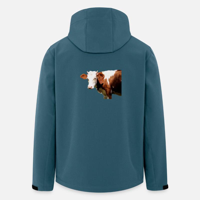 Kuh - Recycelte Männer Softshell-Jacke von Stanley/Stella - Dunkles Petrol
