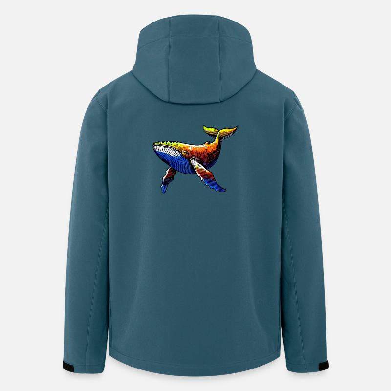 Wal - Recycelte Männer Softshell-Jacke von Stanley/Stella - Dunkles Petrol