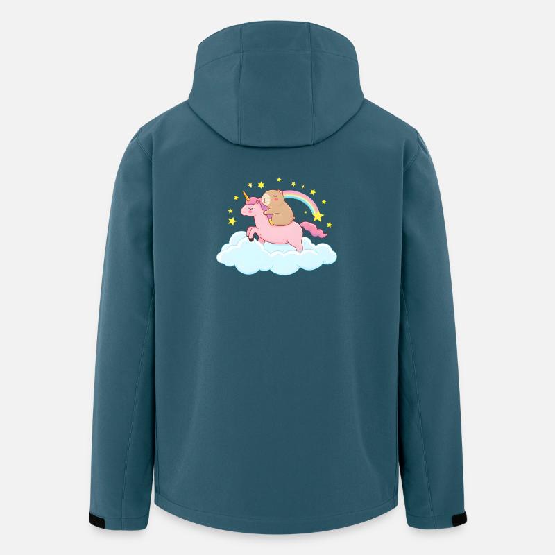 Capybara und Einhorn – eine traumhafte Reise - Recycelte Männer Softshell-Jacke von Stanley/Stella - Dunkles Petrol