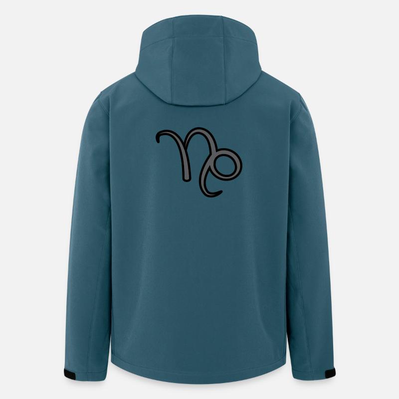 Steinbock Sternzeichen Symbol Schwarz & Grau - Recycelte Männer Softshell-Jacke von Stanley/Stella - Dunkles Petrol