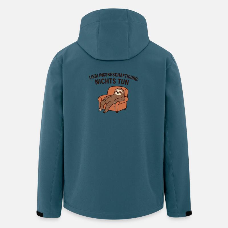 Lieblingsbeschäftigung Nicht tun - Recycelte Männer Softshell-Jacke von Stanley/Stella - Dunkles Petrol