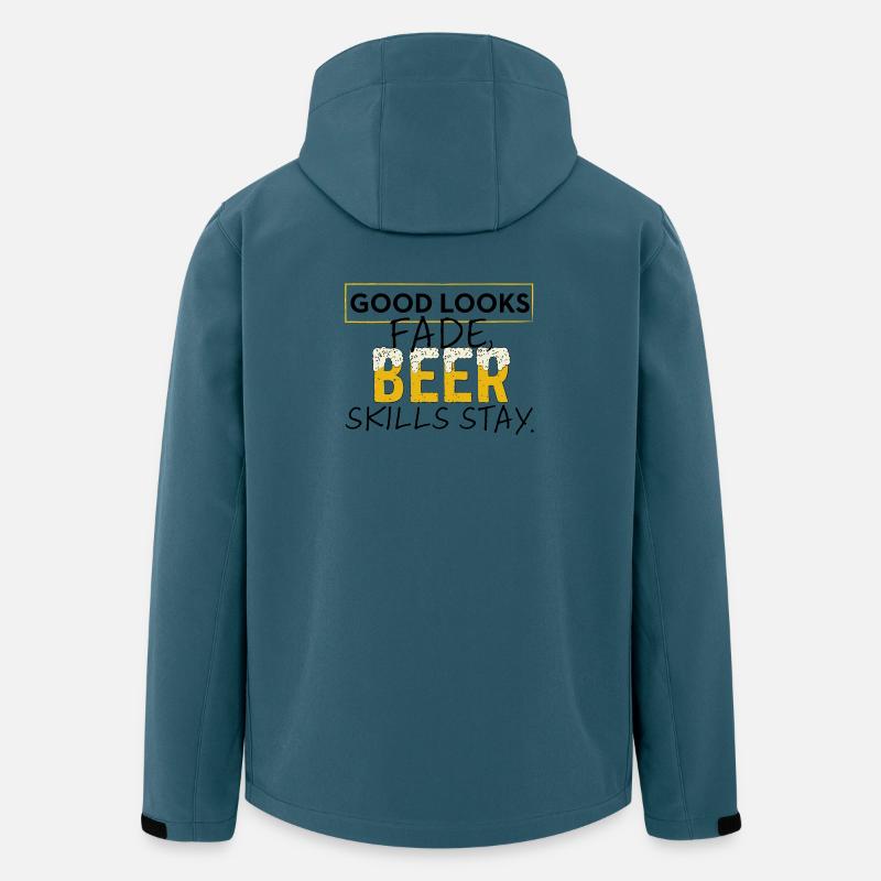 Bierschaum Krügerl Krug Spruch - Recycelte Männer Softshell-Jacke von Stanley/Stella - Dunkles Petrol