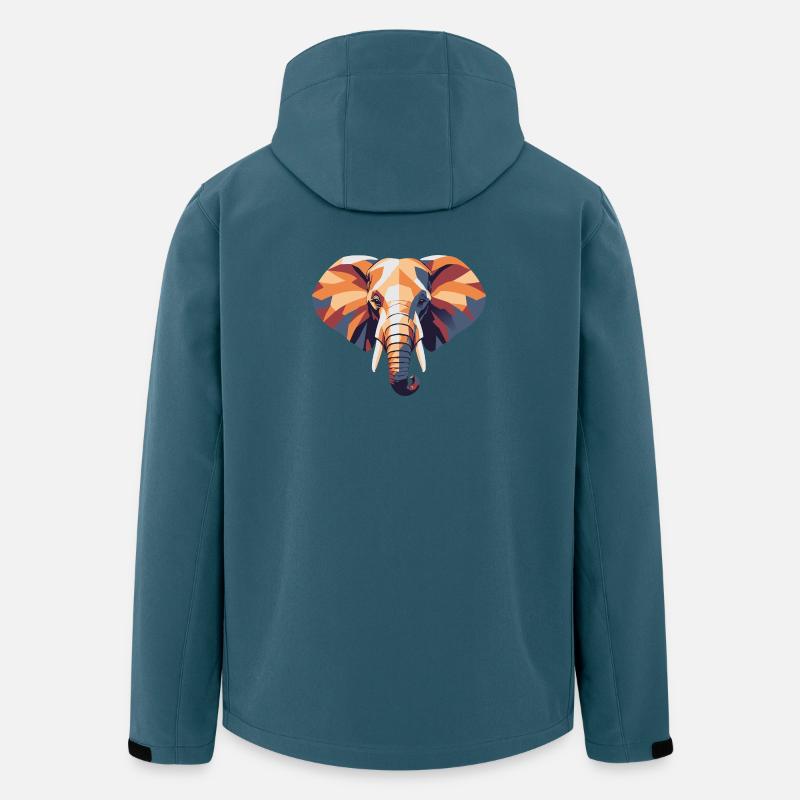 Elefant_farbe_poly - Recycelte Männer Softshell-Jacke von Stanley/Stella - Dunkles Petrol