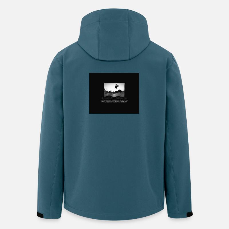 Patineur noir et blanc en bowl - Veste softshell homme en polyester recyclé Stanley/Stella - bleu pétrole foncé