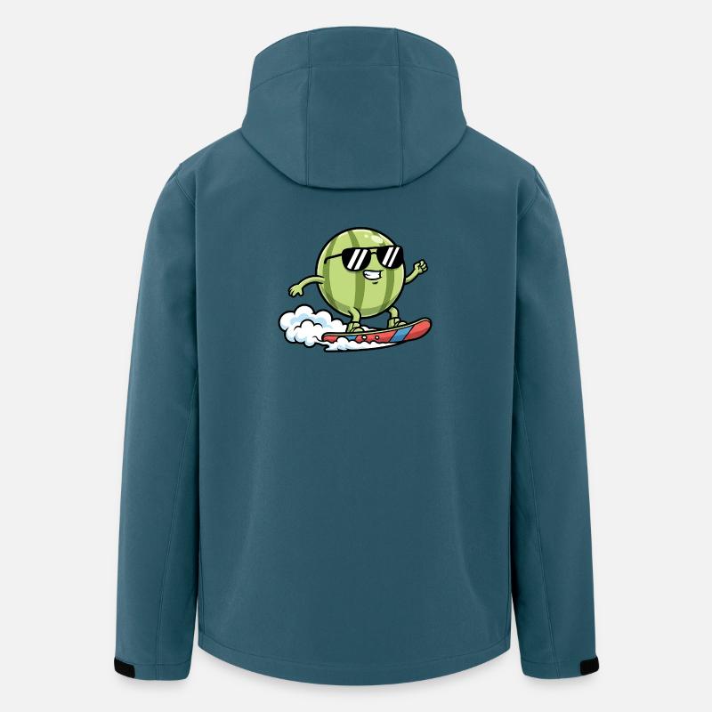 Watermelon Surfs Cartoon Cool Summer Vibes - Men’s Recycled Softshell Jacket by Stanley/Stella - stargazer
