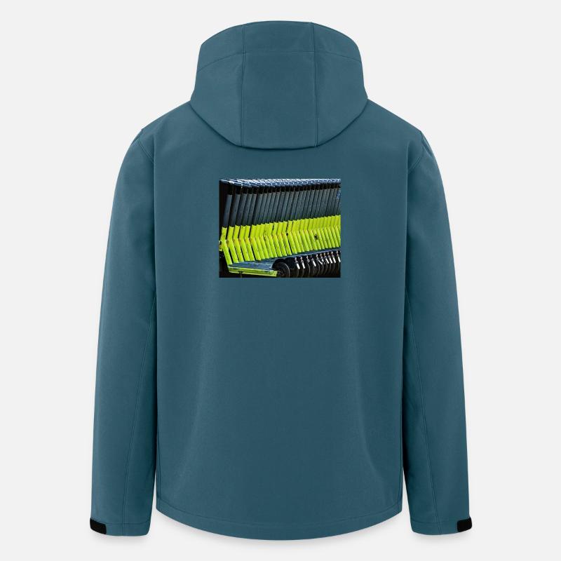 neon green e-scooters parked in row - Men’s Recycled Softshell Jacket by Stanley/Stella - stargazer