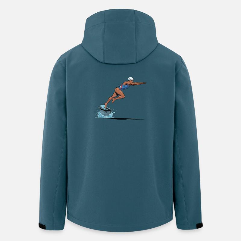 Swimmer Jump on Surfboard - Men’s Recycled Softshell Jacket by Stanley/Stella - stargazer