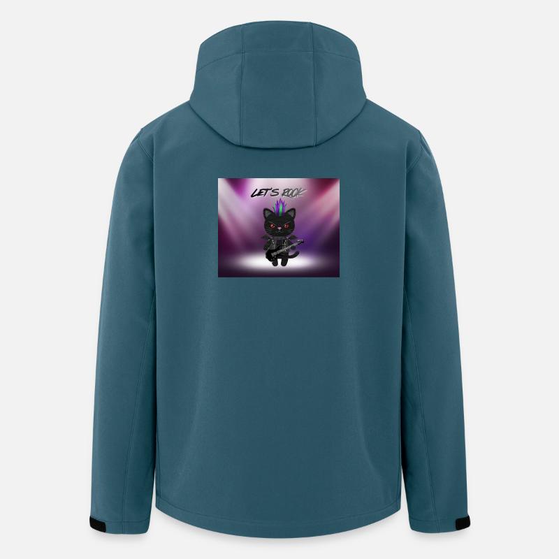 Heavy Metal Katze  - Recycelte Männer Softshell-Jacke von Stanley/Stella - Dunkles Petrol