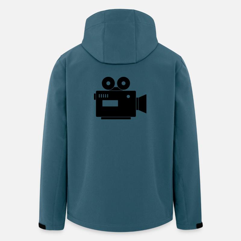 Caméra de cinéma - Veste softshell homme en polyester recyclé Discoverer Stanley/Stella - bleu pétrole foncé