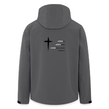 Revelation 1,4 is , was , is to come - Men’s Recycled Softshell Jacket by Stanley/Stella - stargazer - Back - AI Model Male 185 light (185cm)