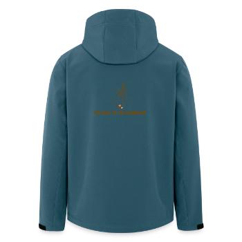 MY DOG IS MY SOULMATE - Recycelte Männer Softshell-Jacke von Stanley/Stella - Dunkles Petrol - Hinten - AI Model Male 185 light (185cm)