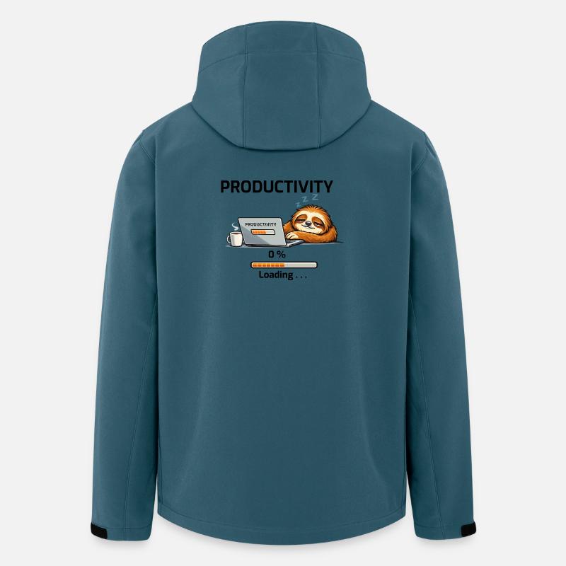 Productive Sloth on Laptop - Men’s Recycled Softshell Jacket by Stanley/Stella - stargazer