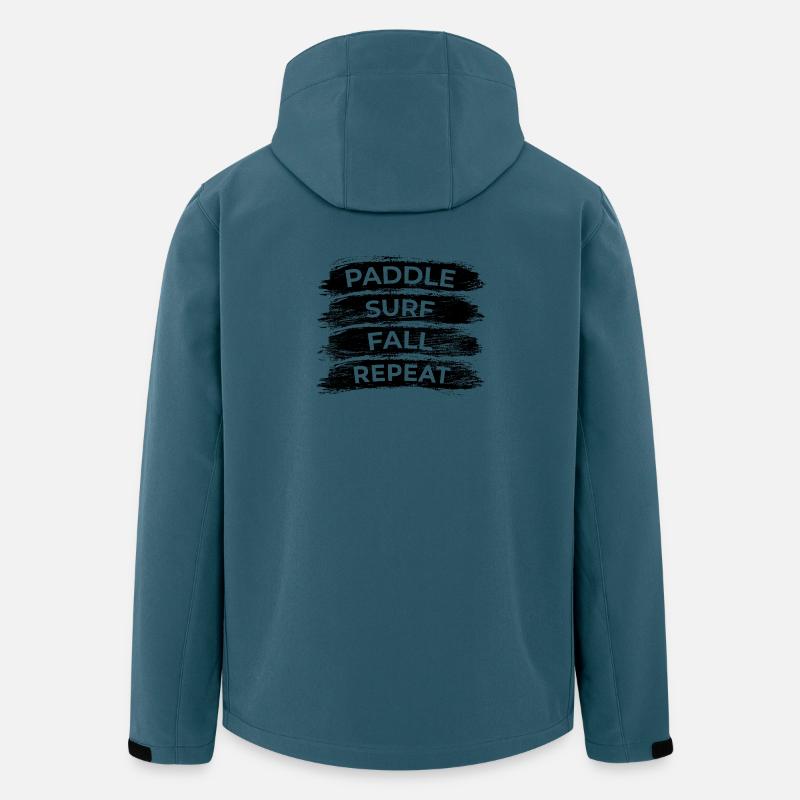 Paddle Surf Fall Repeat - Recycelte Männer Softshell-Jacke von Stanley/Stella - Dunkles Petrol