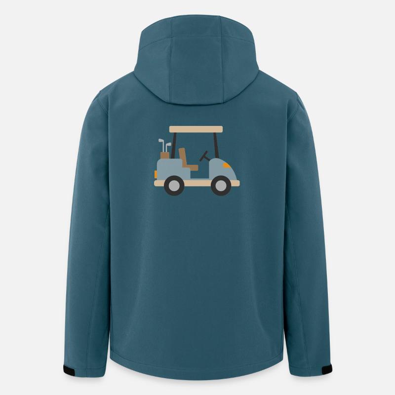 Beige Golfwagen - Recycelte Männer Softshell-Jacke von Stanley/Stella - Dunkles Petrol