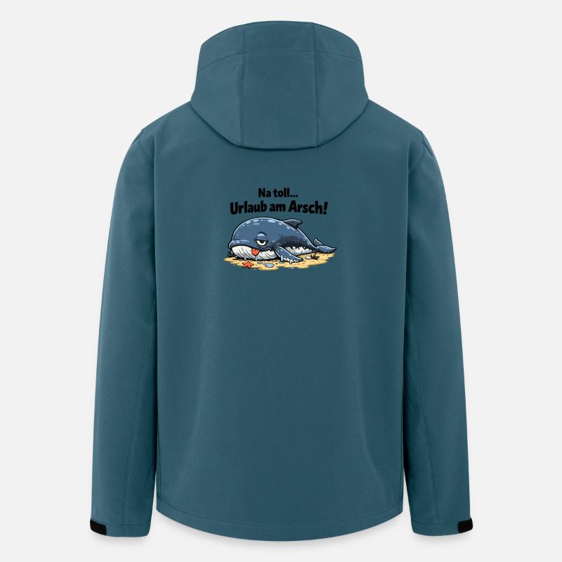 Urlaub am Arsch Walcartoon - Recycelte Männer Softshell-Jacke von Stanley/Stella - Dunkles Petrol