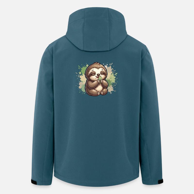 Sloth with leaf cuddles - Men’s Recycled Softshell Jacket by Stanley/Stella - stargazer