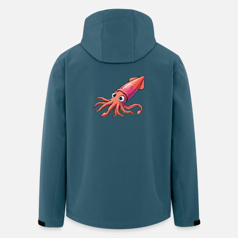 Tintenfisch Cartoon - Recycelte Männer Softshell-Jacke von Stanley/Stella - Dunkles Petrol