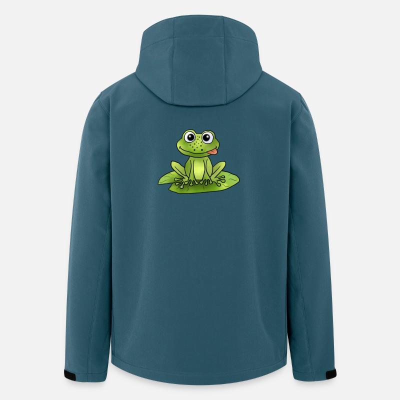 Frosch auf Seerose - Recycelte Männer Softshell-Jacke von Stanley/Stella - Dunkles Petrol