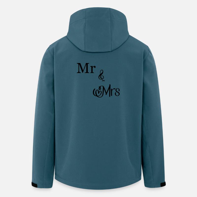 Mr and Mrs - Recycelte Männer Softshell-Jacke von Stanley/Stella - Dunkles Petrol