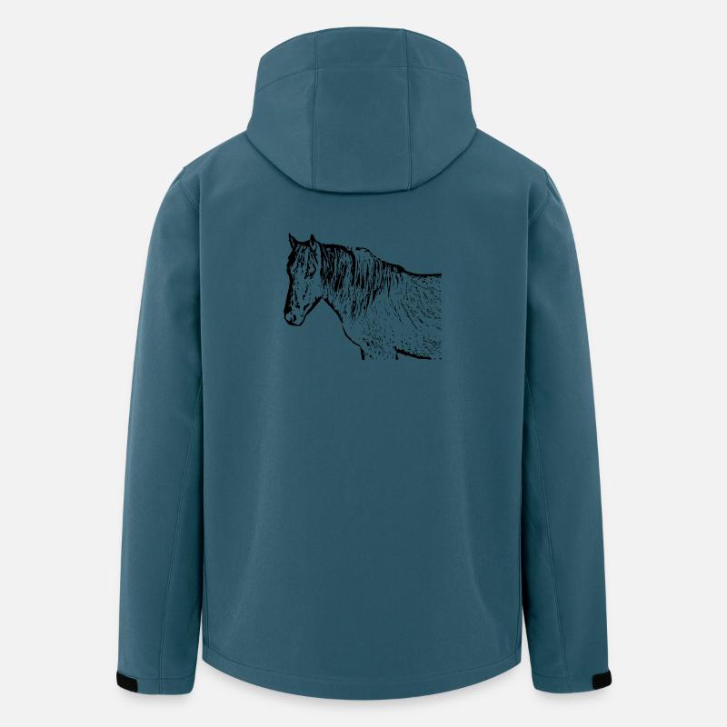 Pferde T-shirt Geschenk Reiter - Recycelte Männer Softshell-Jacke von Stanley/Stella - Dunkles Petrol