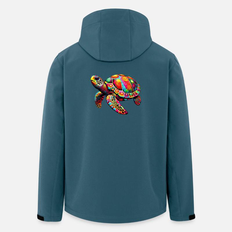 Schildkröte - Recycelte Männer Softshell-Jacke von Stanley/Stella - Dunkles Petrol