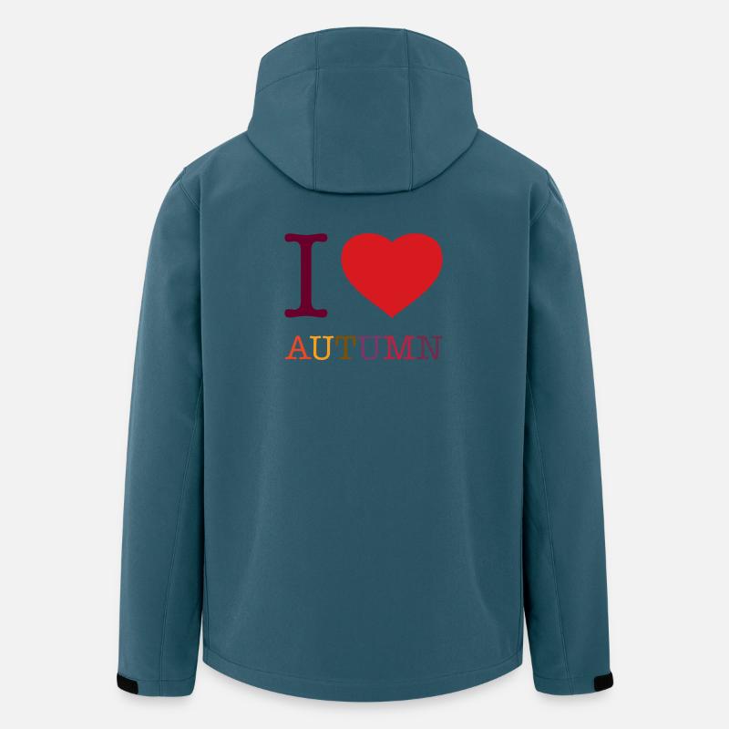 I LOVE AUTUMN - Recycelte Männer Softshell-Jacke von Stanley/Stella - Dunkles Petrol