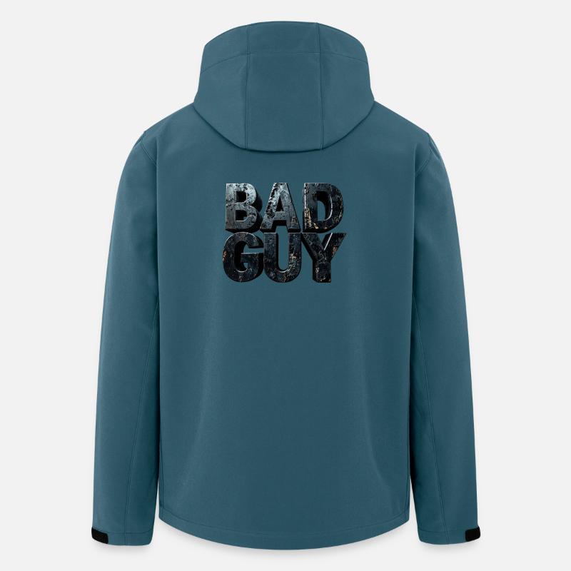 Bad Guy – Dunkle monumentale Buchstaben Skulptur - Recycelte Männer Softshell-Jacke von Stanley/Stella - Dunkles Petrol
