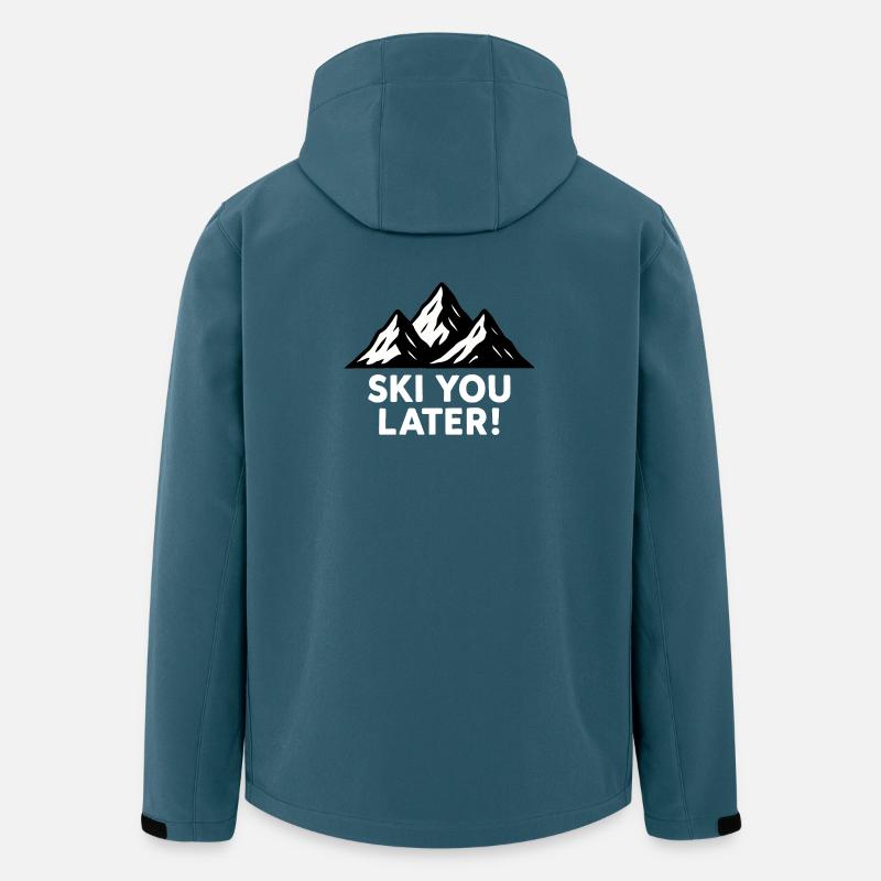 Snowy Mountains – Ski You Later! - Men’s Recycled Softshell Jacket by Stanley/Stella - stargazer