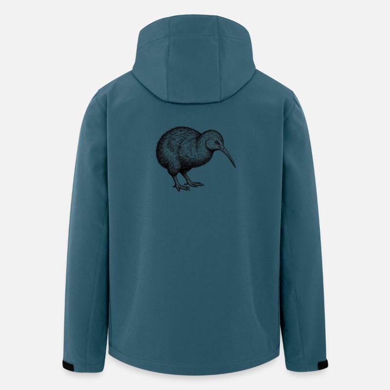 Kiwi Vogel - Recycelte Männer Softshell-Jacke von Stanley/Stella - Dunkles Petrol