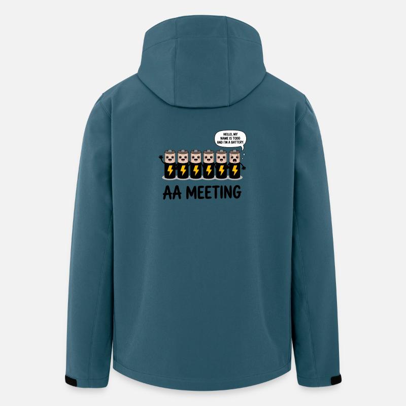 AA Meeting - Funny Anonymous Alcoholics T-Shirt - Recycelte Männer Softshell-Jacke von Stanley/Stella - Dunkles Petrol