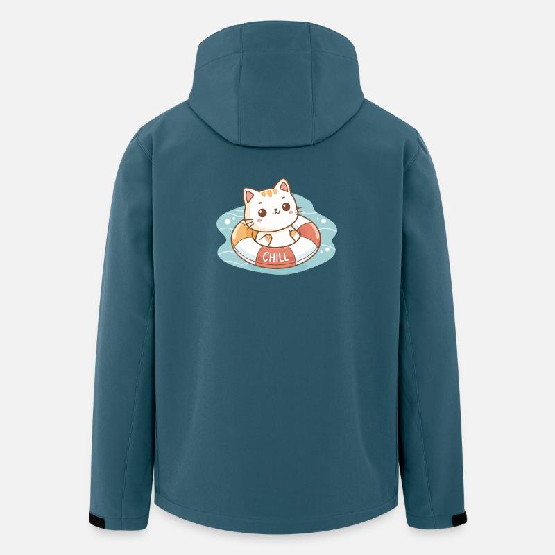 Chill Buoy Chat - Recycelte Männer Softshell-Jacke von Stanley/Stella - Dunkles Petrol