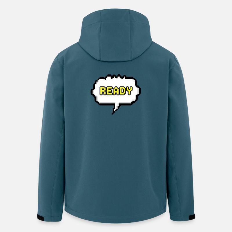 Ready Pixel Speech Bubble - Men’s Recycled Softshell Jacket by Stanley/Stella - stargazer