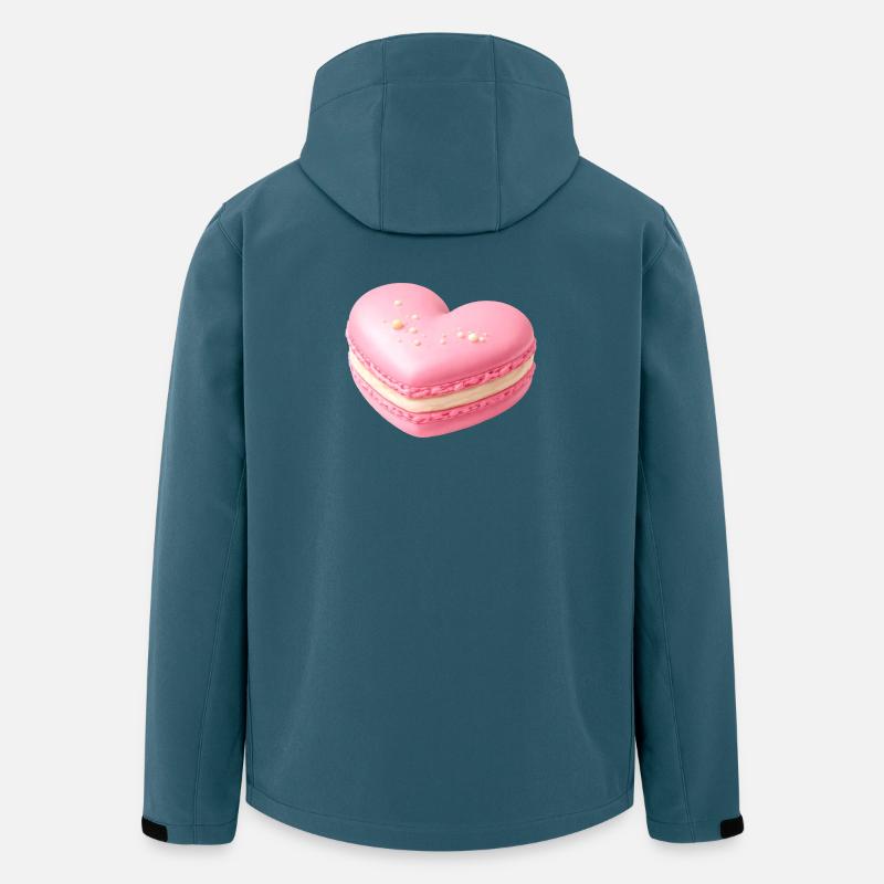 Macaron Herz Pastell Geschenk  - Recycelte Männer Softshell-Jacke von Stanley/Stella - Dunkles Petrol