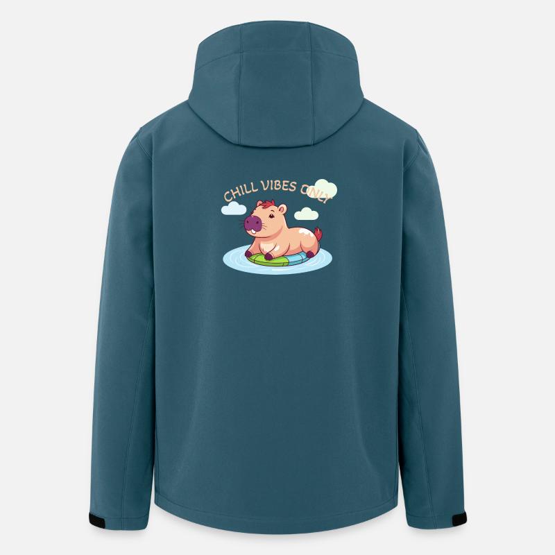 Cute Capybara - Capybara on Surfboard - Men’s Recycled Softshell Jacket by Stanley/Stella - stargazer