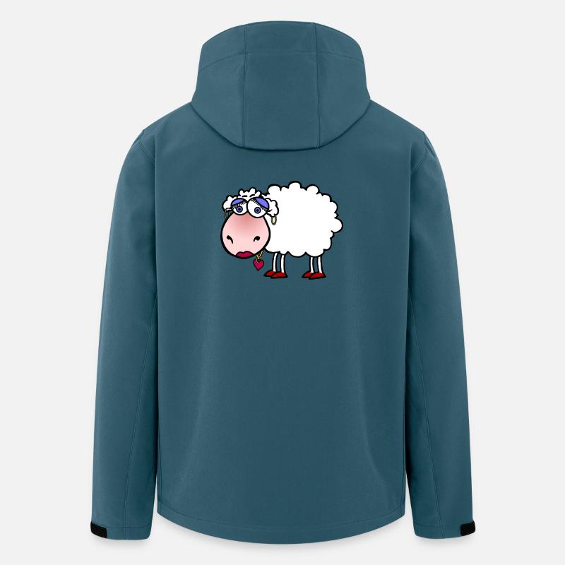 Pecore coccolone con ciondolo a cuore - Giacca softshell uomo in poliestere riciclato di Stanley/Stella - petrolio scuro