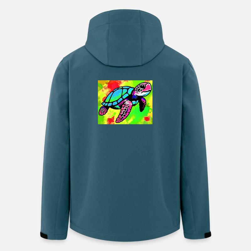 Schildkröte - Recycelte Männer Softshell-Jacke von Stanley/Stella - Dunkles Petrol