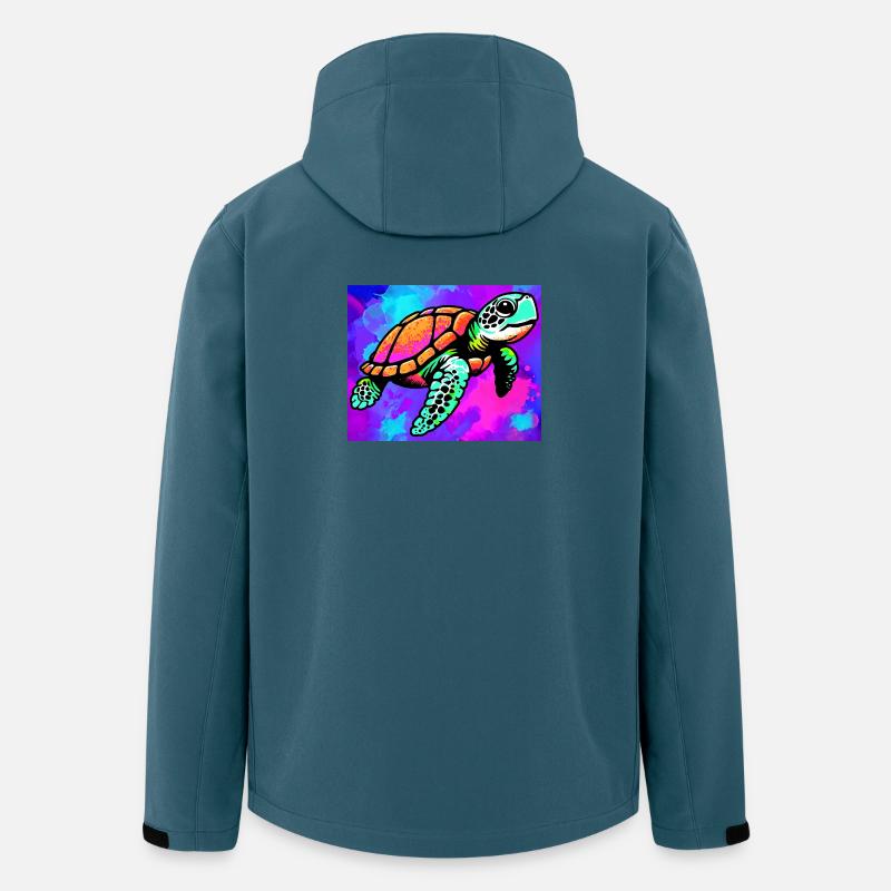 Schildkröte - Recycelte Männer Softshell-Jacke von Stanley/Stella - Dunkles Petrol
