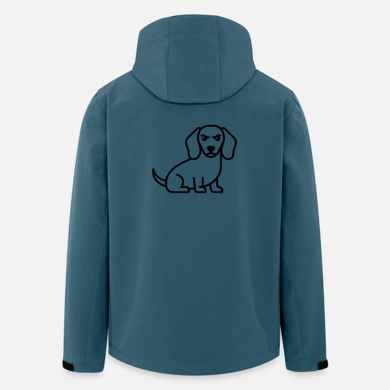 Böser Dackel Teckel Outline - Recycelte Männer Softshell-Jacke von Stanley/Stella - Dunkles Petrol
