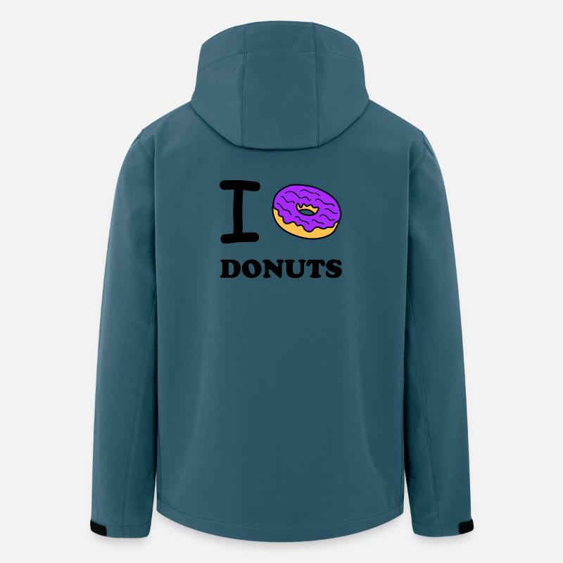 I Love Donuts - Recycelte Männer Softshell-Jacke von Stanley/Stella - Dunkles Petrol