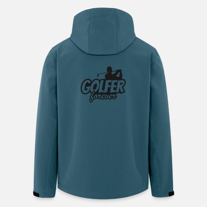 Golfer Forever Logo - Recycelte Männer Softshell-Jacke von Stanley/Stella - Dunkles Petrol