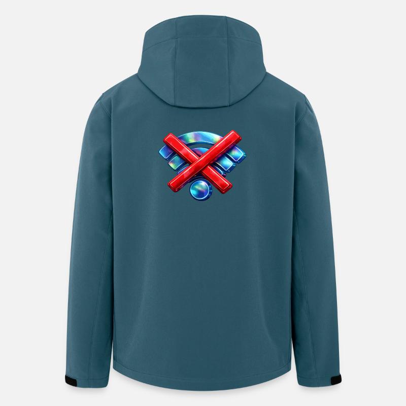 Pas de WIFI - Veste softshell homme en polyester recyclé Stanley/Stella - bleu pétrole foncé